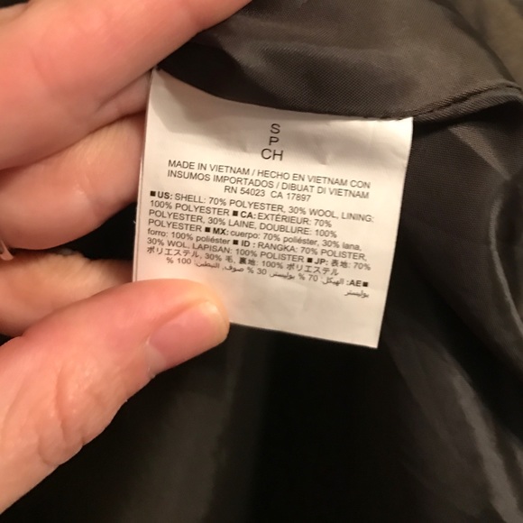 NWT Old Navy Wool wrap coat - Picture 3 of 3